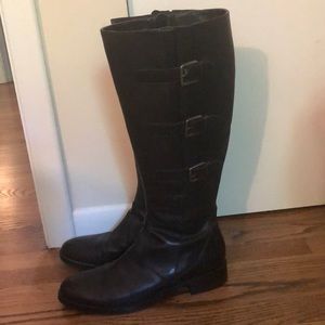 Ecco Black Leather Knee High boots